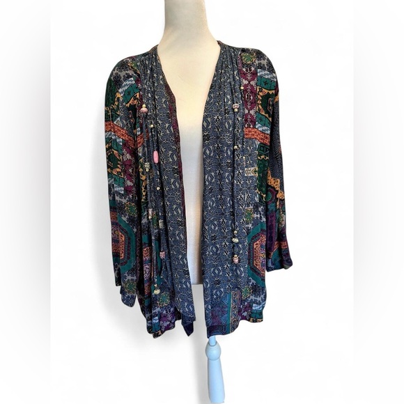 Carole Little Sweaters - Vintage Carole Little Multicolor Open Front Cardigan